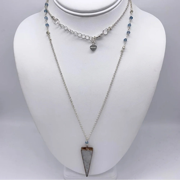 Nakamol Beaded Light Blue Pendant Necklace - Picture 2 of 4